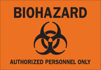 imagen de Brady B-485 Poliéster Rectángulo Letrero de peligro biológico Naranja - 10 pulg. Ancho x 7 pulg. Altura - Laminado - 84216
