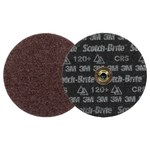 imagen de 3M Scotch-Brite TN Disco de acondicionamiento de superficies de cambio rápido 67160 - 7 pulg. - Cerámica con forma precisa - 120+ - Grueso