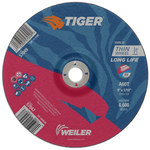 imagen de Weiler Tiger Rueda de corte 57047 - Tipo 27 - rueda de centro hundido - 9 pulg. - A/O óxido de aluminio AO - 60 - T