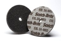 imagen de 3M Scotch-Brite XL-UW Unitized Aluminum Oxide Soft Deburring Wheel - Medium Grade - Arbor Attachment - 1 in Diameter - 3/16 in Center Hole - 1 in Thickness - 15527