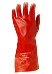 imagen de Ansell 15-554 Red 9 Chemical-Resistant Gloves - 14 in Length - Smooth Finish - 214306