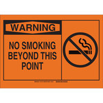 imagen de Brady B-401 Poliestireno Rectángulo Letrero de no fumar Naranja - 10 pulg. Ancho x 7 pulg. Altura - 21794