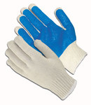 imagen de PIP 37-C2110PC Blue/White Large Cotton/Polyester General Purpose Gloves - PVC Palm & Fingers Coating - 10 in Length - 37-C2110PC-BL/L