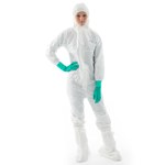 imagen de Ansell BIOCLEAN-D Mono estéril con capucha para sala limpia S-BDCHT-L - tamaño Grande - Polietileno/polipropileno - Clase 10/ISO Clase 4 y EU GMP Grado A/B y otras salas blancas estériles - Blanco - 0