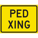 imagen de Brady B-959 Aluminio Rectángulo Cartel de peatones y cruce de peatones Amarillo - 24 pulg. Ancho x 18 pulg. Altura - 115542