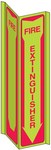 imagen de Brady Bradyglo B-347 Poliéster/poliestireno Cartel de equipo de fuego Verde - 7.5 pulg. Ancho x 18 pulg. Altura - Brillo en la oscuridad - 50786