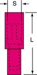 imagen de 3M Scotchlok MNG18-156DFIK-A Rojo Unido Nailon Terminal de desconexión rápida embutido - Longitud 0.99 pulg. - 98078
