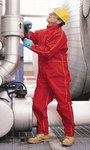 imagen de Ansell AlphaTec Chemical-Resistant Coveralls 66-667 105343 - Size Small - Red - 05343