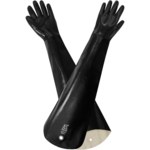 imagen de Global Glove FrogWear Negro Grande Neopreno Guantes resistentes a productos químicos - acabado Liso - Longitud 32 pulg. - 816679-01744