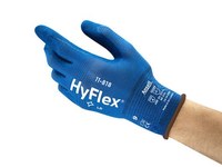 imagen de Ansell Hyflex 11-818 Dark Blue 8 Nylon/Spandex Work Gloves - ANSI A1 Cut Resistance - Nitrile Foam Palm Coating - 118491