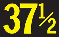 imagen de Brady 50014 Amarillo sobre negro Rectángulo Hojas reflectantes Marcador de conductos/voltaje - Ancho 4 3/4 pulg. - Altura 2 7/8 pulg. - B-997