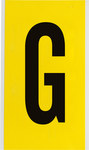 imagen de Brady 3470-G Etiqueta en forma de letra - G - Negro sobre amarillo - 5 pulg. x 9 pulg. - B-498