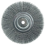 imagen de Weiler Wolverine 36205 Wheel Brush - 8 in Dia - Crimped Steel Bristle