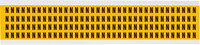 imagen de Brady 1500-N Etiqueta en forma de letra - N - Negro sobre amarillo - 1/4 pulg. x 3/8 pulg. - B-946