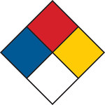 imagen de Brady 53061 Etiqueta de derecho a saber - 2 pulg. x 2 pulg. - Papel - Negro/Azul/Rojo/Amarillo sobre blanco - B-235