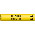 imagen de Bradysnap-On B4027- Marcador de tubos - 1 1/2 pulg. to 2 3/8 pulg. - Plástico - Negro sobre amarillo - B-915
