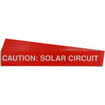 imagen de Brady 149867 Blanco sobre rojo Rectángulo Acrílico Etiqueta de sistema de paneles solares - Ancho 6.5 pulg. - Altura 1 pulg. - B-921
