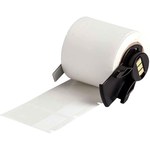 imagen de Brady M6-31-642 Etiquetas autolaminadas autoextinguibles para cables y alambres - 1 pulg. x 1.5 pulg. - Fluoruro de polivinilo - Blanco, transparente - B-642