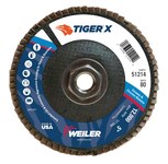 imagen de Weiler Tiger X Type 29 Angled Flap Disc 51214 - A/Z Alumina Zirconia AZ - 5 in - 80