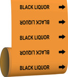 imagen de Brady 108503 Marcador de tubería autoadhesivo - Vinilo - Negro sobre naranja - B-946