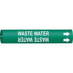 imagen de Bradysnap-On 4153-C Marcador de tubos - 2 1/2 pulg. to 3 7/8 pulg. - Plástico - Blanco sobre verde - B-915