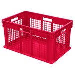 imagen de Akro-mils Contenedor de pared recta 37672 - Rojo - Polímero de grado industrial - 23 3/4 pulg. x 15 3/4 pulg. x 12 1/4 pulg. - 37672 RED