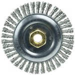 imagen de Weiler Dually 79812 Wheel Brush - 5 in Dia - Knotted - Stringer Bead Stainless Steel Bristle