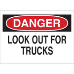 imagen de Brady B-401 Poliestireno Rectángulo Letrero de tránsito de montacargas y camiones de almacén Blanco - 10 pulg. Ancho x 7 pulg. Altura - 23003