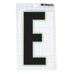imagen de Brady 3000-E Etiqueta en forma de letra - E - Negro sobre plateado - 1 1/2 pulg. x 2 3/8 pulg. - B-309