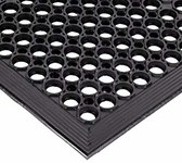 imagen de Notrax Sanitop Tapete para pisos en condición de humedad 562 3 X 20 - 3 pies x 20 pies - Caucho - Negro