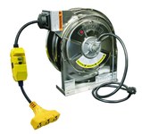 imagen de Reelcraft Industries LS 5000 Cord Reel - 45 ft Cable Included - Spring Drive - 15 Amps - 125V - Triple Tap w/GFCI - 12 AWG - LS 5445 123 9G