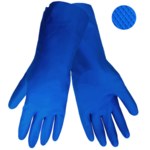 imagen de Global Glove 130 Azul Grande Látex Guantes de trabajo - acabado Áspero - Longitud 12 pulg. - 130 lg