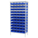 imagen de Akro-mils Shelfmax Sistema de estantería fijo AWS183630138 - Acero - 12 estantes - 60 gavetas - AWS183630138 BLUE