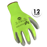 imagen de Valeo V830 Green/Grey Large Nylon Work Gloves - Polyurethane Palm & Fingers Coating - VI9586LG
