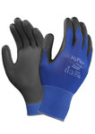 imagen de Ansell HyFlex 11-618 Black/Blue Size 11 Nylon Work Gloves - Polyurethane Palm & Fingers Coating - Smooth Finish