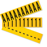 imagen de Brady KIT 1534-LTR Kit de etiquetas de letras - A a Z - Negro sobre amarillo - 7/8 pulg. x 2 1/4 pulg.