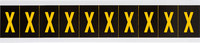 imagen de Brady 7890-X Etiqueta en forma de letra - X - Amarillo sobre negro - 7/8 pulg. x 1 1/2 pulg. - B-946