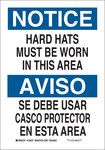 imagen de Brady B-555 Aluminio Rectángulo Cartel de PPE Blanco - 7 pulg. Ancho x 10 pulg. Altura - Idioma Inglés/Español - 125025