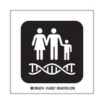 imagen de Brady B-302 Poliéster Cuadrado Cartel de genética Blanco - 8 pulg. Ancho x 8 pulg. Altura - Laminado - 142583