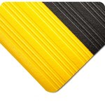 imagen de Wearwell Deluxe Tuf Sponge Tapete antifatiga 442.58x2x60BYL - 2 pies x 60 pies - Esponja de vinilo - Estriado - Negro/Amarillo - 09286