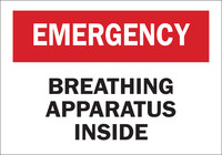 imagen de Brady B-401 Poliestireno Rectángulo Cartel de aparato de respiración Blanco - 10 pulg. Ancho x 7 pulg. Altura - 22656