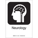 imagen de Brady B-555 Aluminio Rectángulo Cartel de neurología Blanco - 7 pulg. Ancho x 10 pulg. Altura - 142411