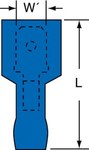 imagen de 3M Scotchlok MNG14-250DMIK Azul Unido Nailon Terminal de desconexión rápida embutido - Longitud 0.95 pulg. - 02249