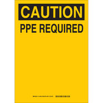 imagen de Brady B-302 Poliéster Rectángulo Cartel de PPE Amarillo - 14 pulg. Ancho x 10 pulg. Altura - Laminado - 131996