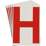 imagen de Brady Toughstripe 121735 Etiqueta en forma de letra - H - Rojo - 6 pulg. x 8 pulg. - B-514