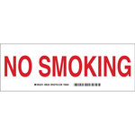 imagen de Brady B-302 Poliéster Rectángulo Letrero de no fumar Rojo - 10 pulg. Ancho x 3.5 pulg. Altura - 98228