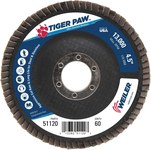 imagen de Weiler Tiger Paw Type 29 Angled Flap Disc 51120 - Zirconium - 4-1/2 in - 60