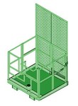 imagen de DBI-SALA Advanced Plateado y verde Base de pescante de cesta para montacargas - 840779-00604