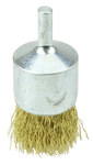 imagen de Weiler Brass Cup Brush - Unthreaded Stem Attachment - 1 in Diameter - 0.118 in Bristle Diameter - 10091