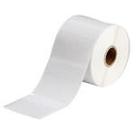 imagen de Brady THT-26-427-.5-SC Rollo de etiquetas troqueladas para impresoras - 2.5 pulg. x 1 1/4 pulg. - Vinilo - Transparente/Blanco - B-427